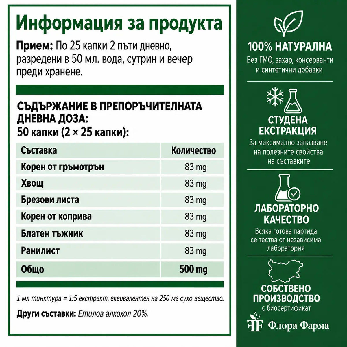 Подагрин комплекс – тинктура 50 мл