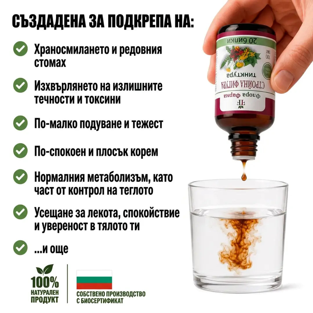 Стройна фигура – тинктура 100 мл - за лекота, спокойствие и контрол над тялото ти