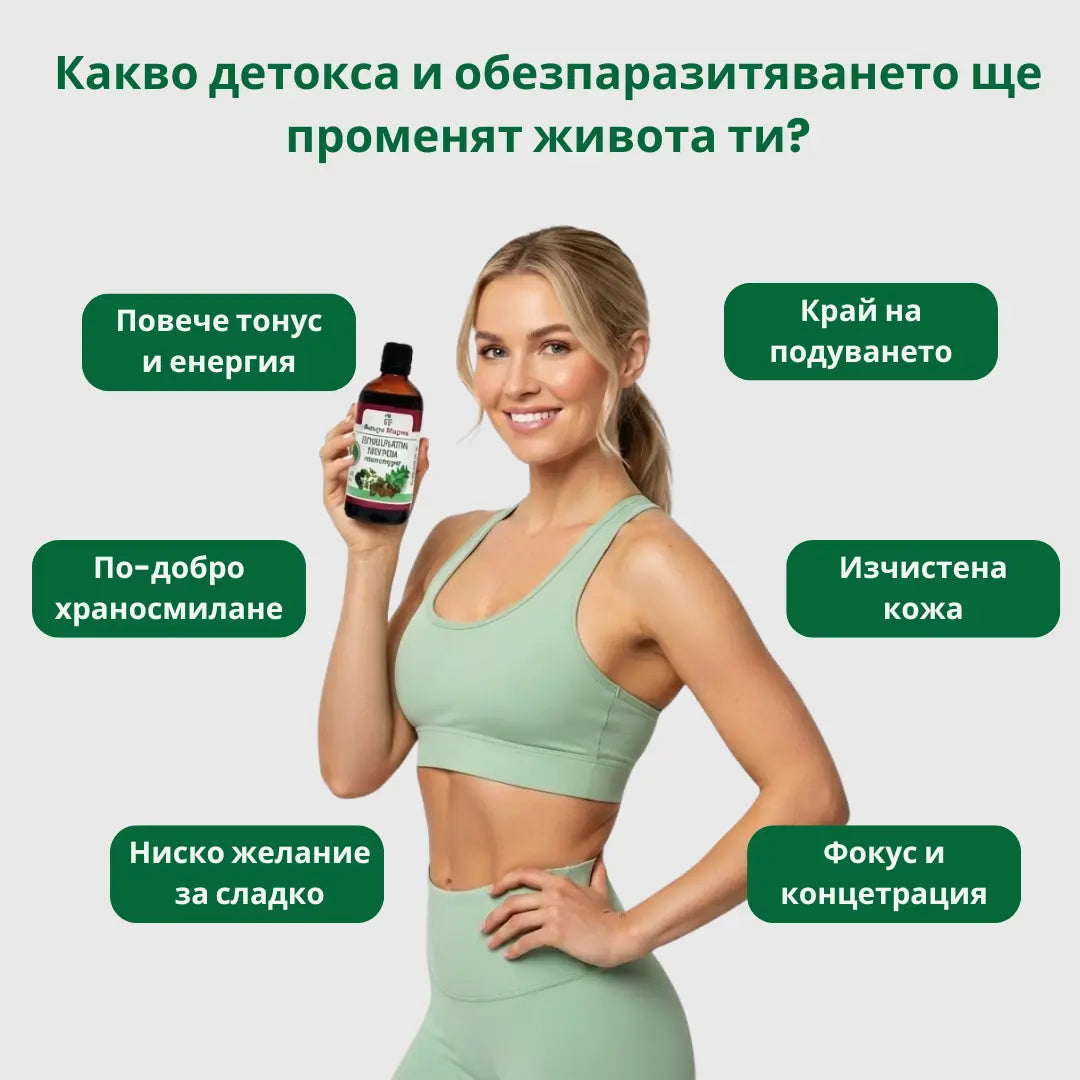 Антипаразитна програма – тинктура 100 мл - убива паразити, бактерии и гъбички