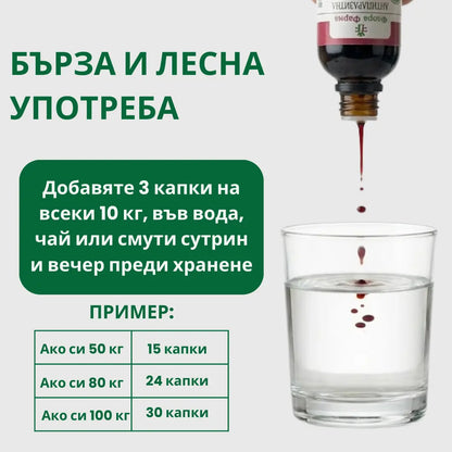 Антипаразитна програма – тинктура 100 мл - убива паразити, бактерии и гъбички