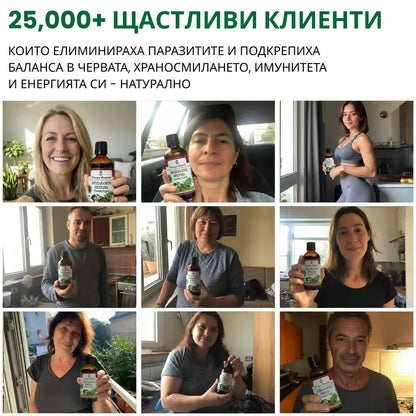 Антипаразитна програма – тинктура 100 мл - убива паразити, бактерии и гъбички