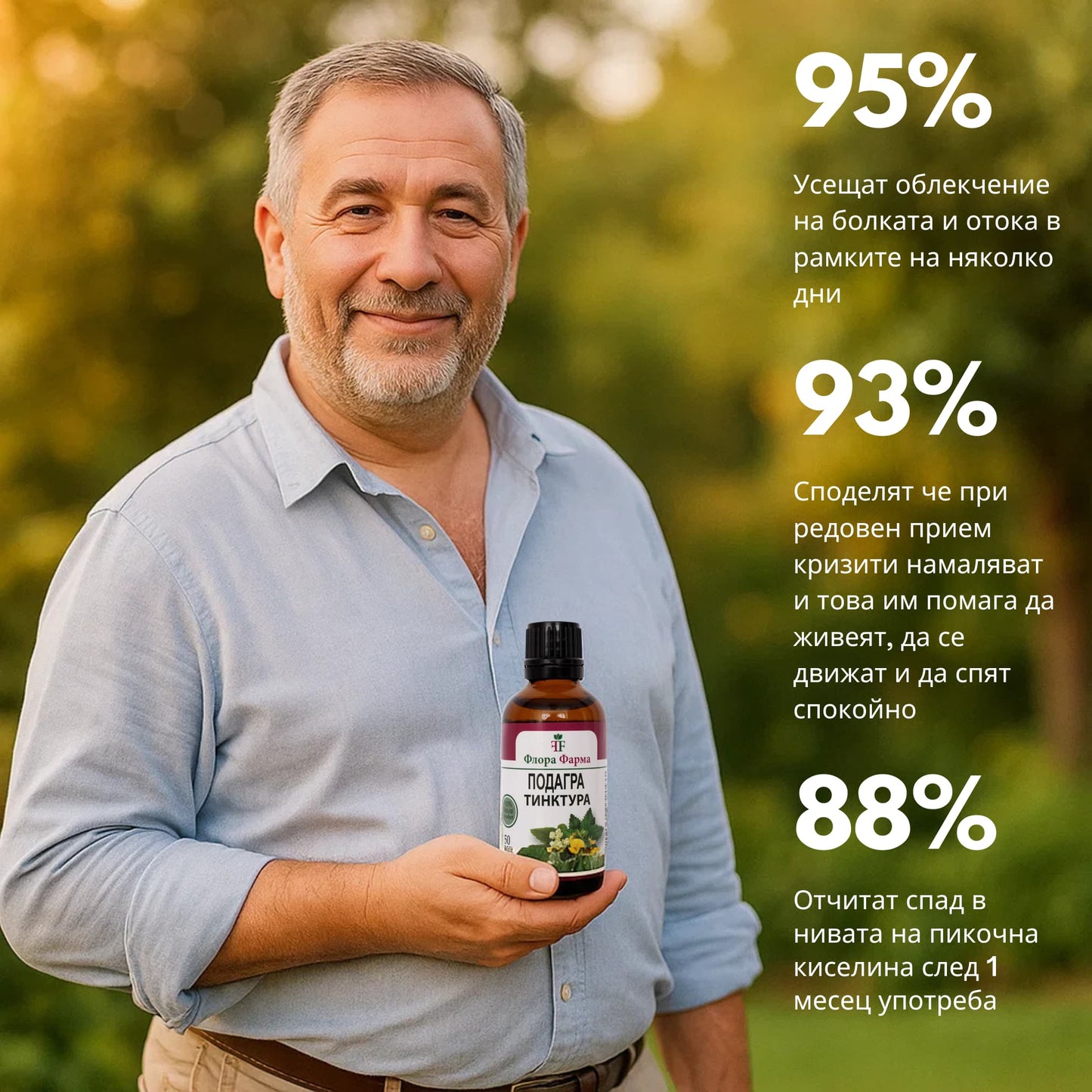 Подагра – тинктура 50 мл - ускорява отделянето на пикочна киселина