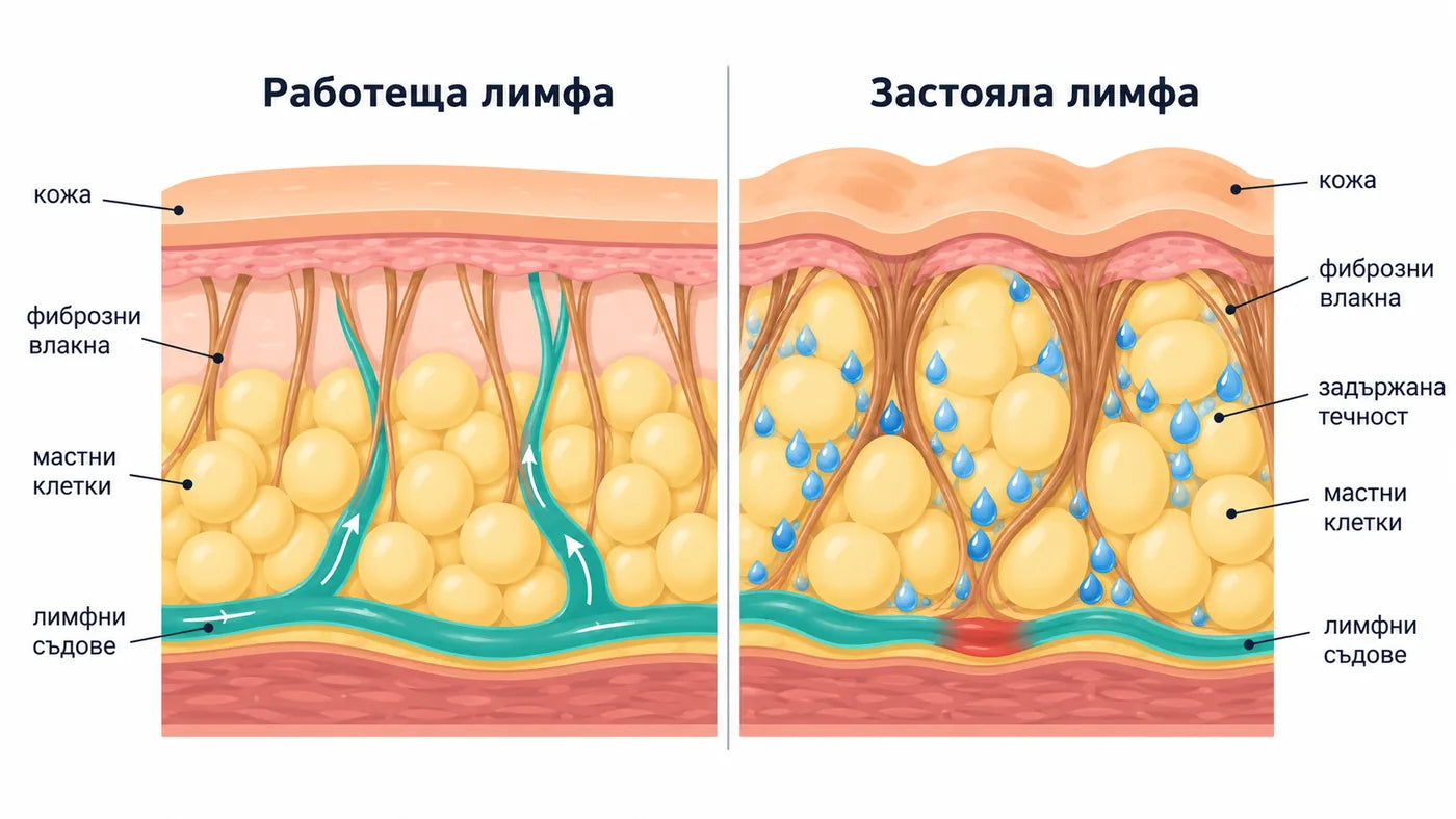 Работеща срещу застояла лимфа: разрез на кожата