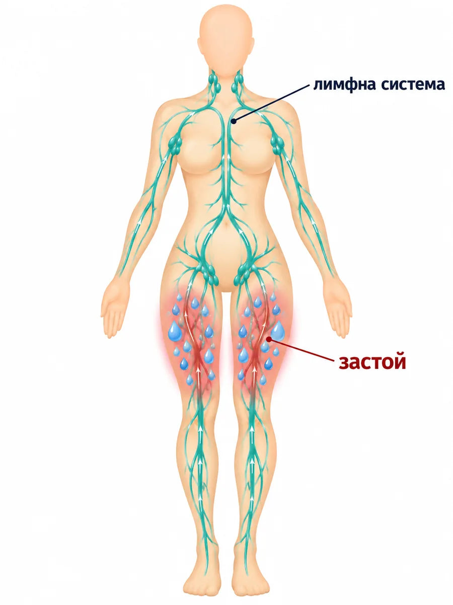 Лимфната система в тялото и застой в бедрата